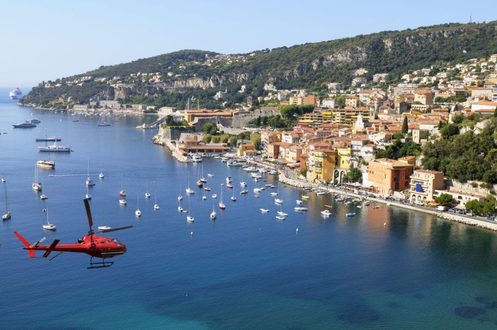 Helicopter transfer South of France